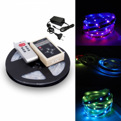 Fita de Led Digital 5050 Rgb Várias cores 133 Efeitos Prova D' Água c/ Fonte Menor preço em Fita de Led Digital 5050 Rgb Várias cores 133 Efeitos Prova D' Água c/ Fonte