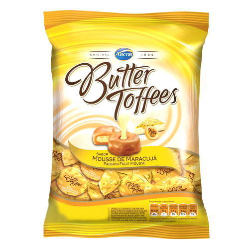 Bala Butter Toffees Maracujá 600g - Arcor Em Promoção Na Americanas