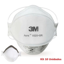 10 Máscaras 3m Pff2 N95 Aura 9320 Br Proteção Respiratória Selo Anvisa e Inmetro Original Menor preço em 10 Máscaras 3m Pff2 N95 Aura 9320 Br Proteção Respiratória Selo Anvisa e Inmetro Original