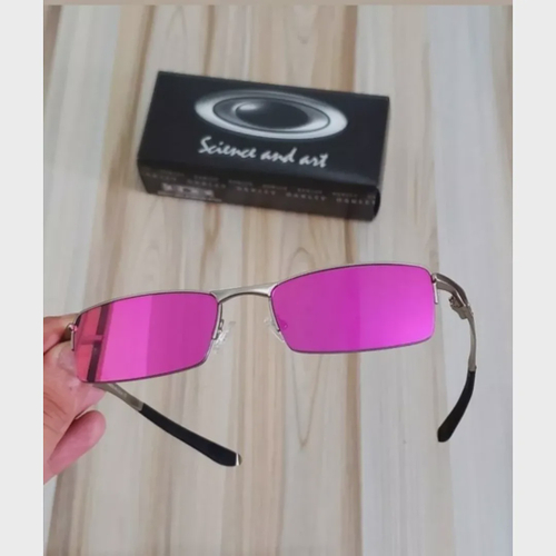 Óculos de Sol Lupinha Lupa Oakley Vilão Fio Nylon Cinza e Pink