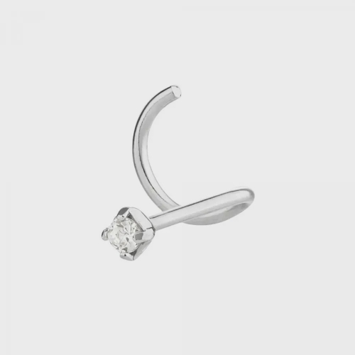 Mini piercing de umbigo ponto de luz Prata 925