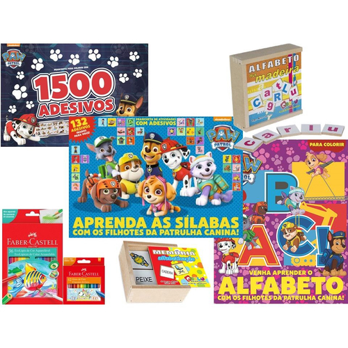 Kit diversão - 3 livros patrulha canina + jogos, pintando E brincando  alfabetização 1 em Promoção na Americanas