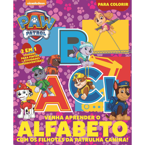 Livro Infantil Colorir Patrulha Canina com Canetinha e Adesivo - Magic Kids