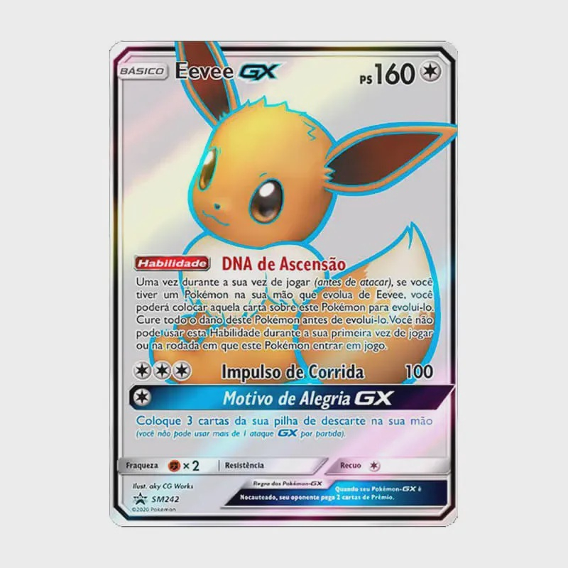 9 Cartas Pokemon Originais Eevee Incluindo Gx + Brindes