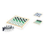 Kit Tabuleiro 5 Jogos Em 1 Xadrez Dama Ludo Diversão Lógica Mesa Tabuleiro  Presente Decorativo Xadrez Rei Rainha Bispo Estratégia Medieval Coleção  Presente em Promoção na Americanas