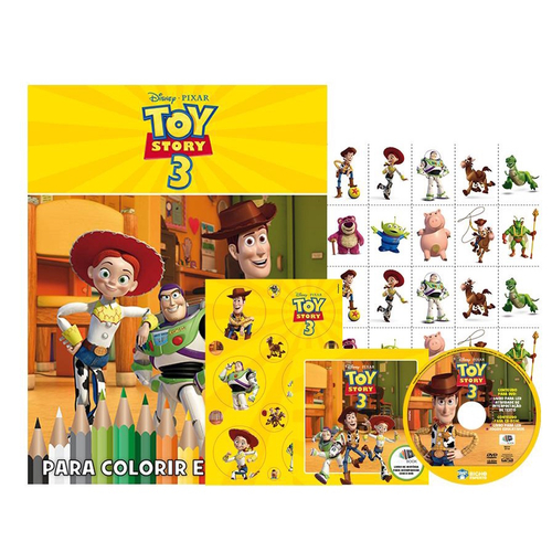 Coleção com 5 Filmes Infantis em Dvd Toy Story e Monstros Sa