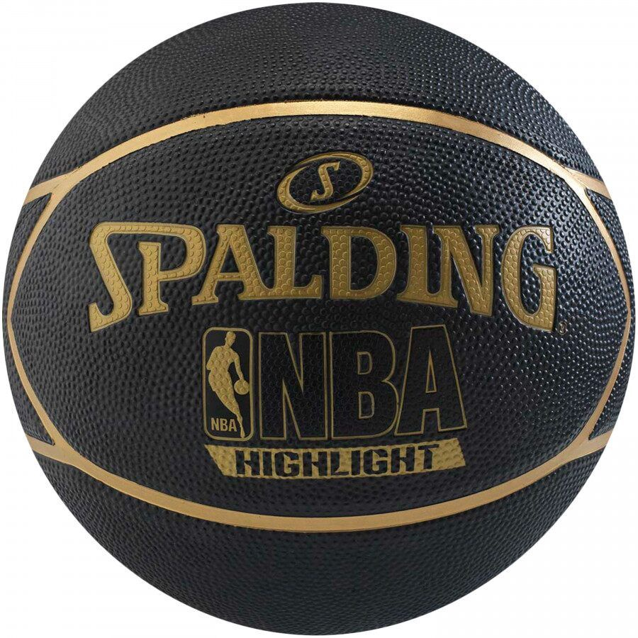 Bola de Basquete Spalding NBA Preta e Amarela - FutFanatics