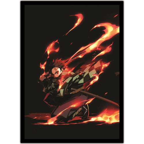 Quadro Anime Demon Slayer Desenho Com Moldura G01 em Promoção na Americanas