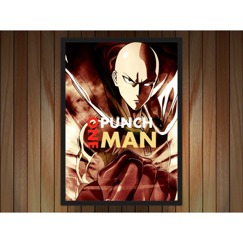 Quadro One Punch-man Anime Arte Poster Com Moldura em Promoção na Americanas