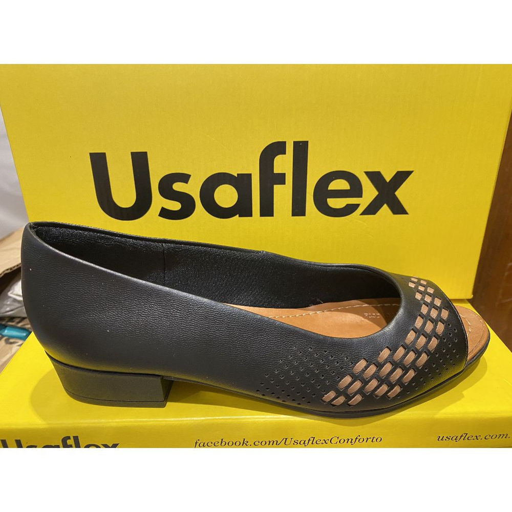 Sapatos best sale usaflex preto