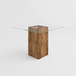 Mesa de Jantar Lia 85cm x 85 cm Viero Avelã Menor preço em Mesa de Jantar Lia 85cm x 85 cm Viero Avelã