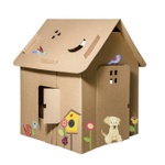Casinha de papelão + adesivo