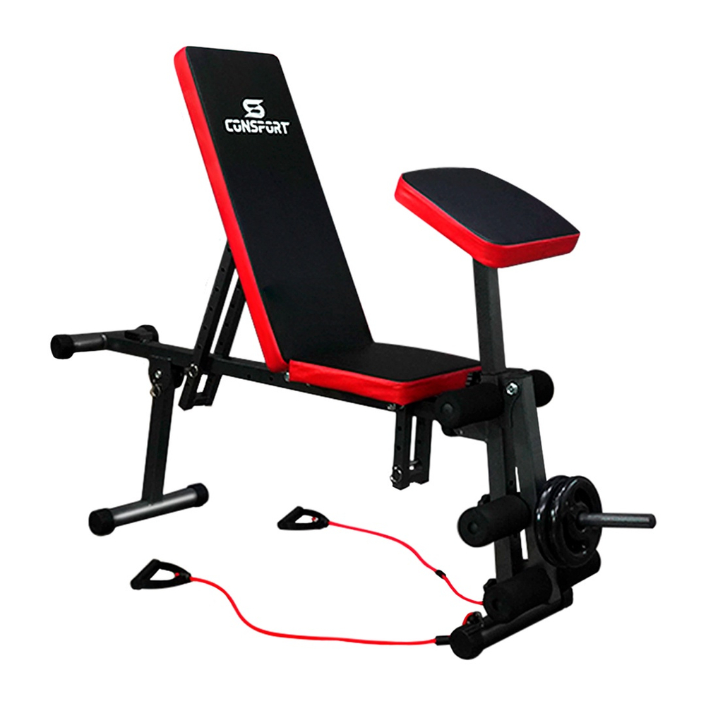 Banqueta para Academia Fitness para Exercícios Livre Prancha Musculação 7x1 Scott Fitness