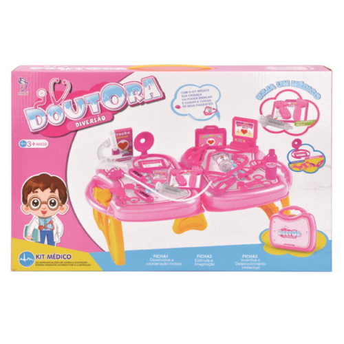 Maleta Kit Medico Brinquedo Doutora Medicina Enfermeira + Jogo