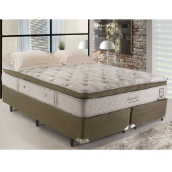 Kit Cama Box Rígido Suede + Colchão Imperatore Eco Bamboo Queen Size Molas Ensacadas 158x198x75 - Megafenix é boa?