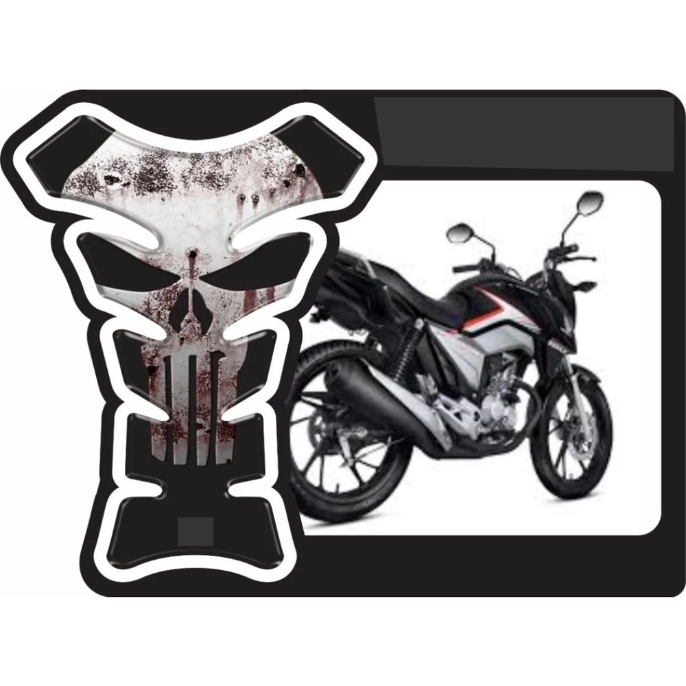 Adesivo Protetor Tanque Honda Biz 125 Personalizado Punisher