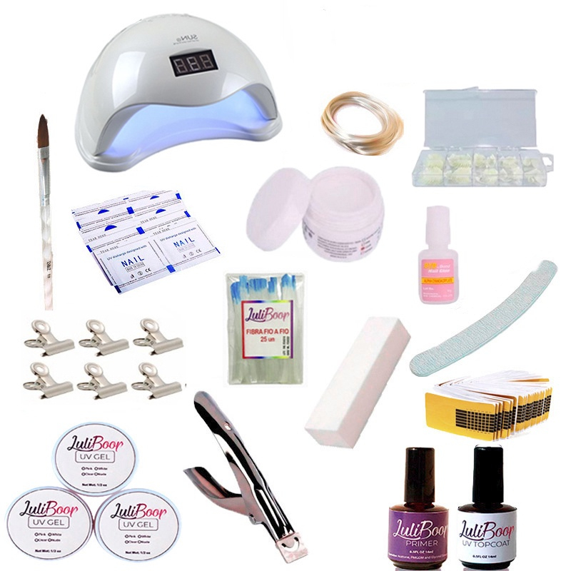 Kit Unha Acrigel Fibra Cabine Kit Gel Acrygel No Shoptime