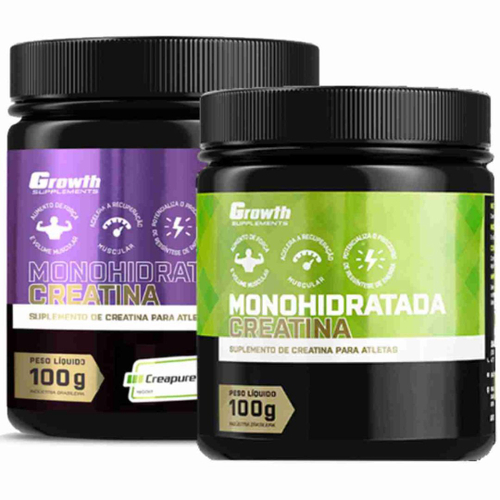 Creatina Monohidratada 100g + Creatina 100g Creapure Growth Na ...