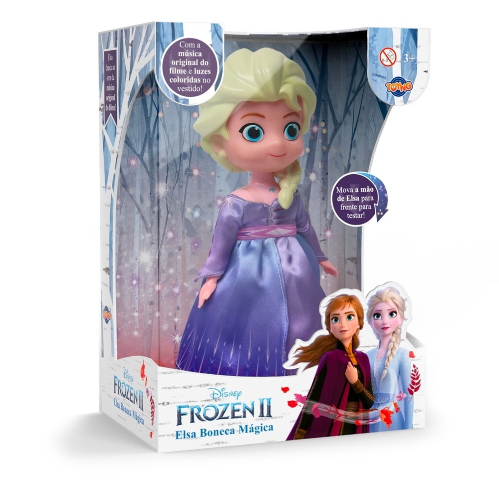 Boneca Elsa Frozen musical com luz