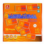 Dominó Jogo Educativo Pedagógico Mdf Matemático Divisão 28pcs Mega Impress