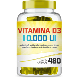 Menor preço em Vitamina D3 10.000Ui Com 480 Cápsulas