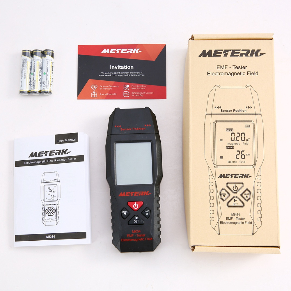 Meterk MK54 emf Tester Handheld Mini Digital lcd emf Detector Campo