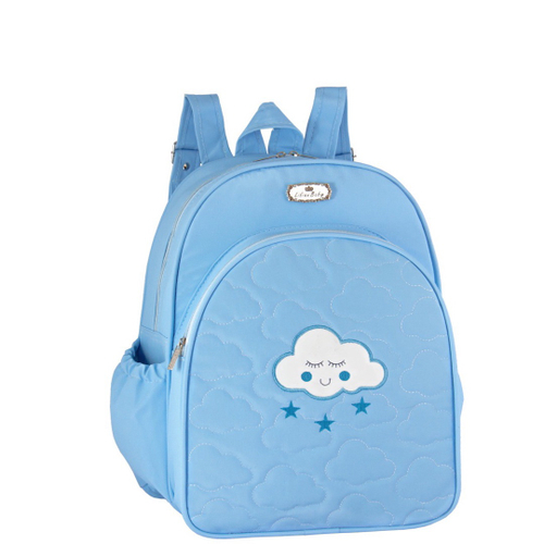 Mochila Maternidade Grande Nuvem Azul Bebê Bebê Menino no Shoptime