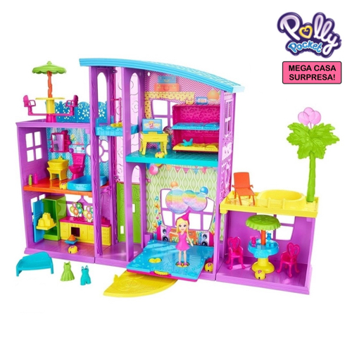 Polly Pocket Mega Trailer Da Polly Rosa Mattel Rosa : :  Brinquedos e Jogos