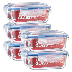 Menor preço em Kit 5 potes de vidro 100% herméticos Click Glass