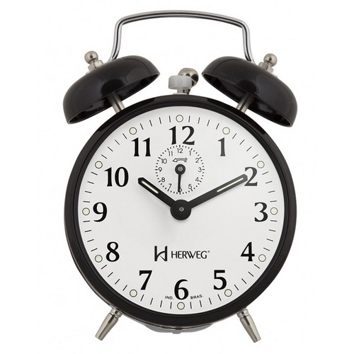 Relogio Despertador Classico Retro Vintage Preto Herweg na Americanas Empresas