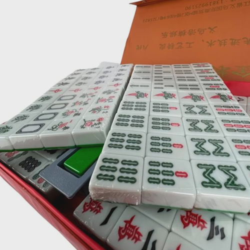 DFJU Jogos Mahjong Conjunto chinês tradicional Mahjong doméstico