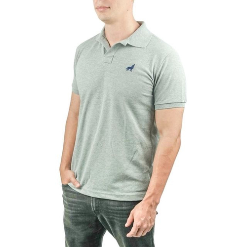 camisas gola polo cinza