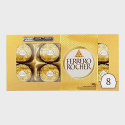 Bombom Ferrero Rocher 8 Unidades Menor preço em Bombom Ferrero Rocher 8 Unidades