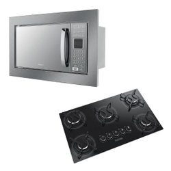 Microondas Embutir Philco PME25BM 25L 110v + Cooktop Itatiaia 5 Bocas Mega Chama Bivolt Menor preço em Microondas Embutir Philco PME25BM 25L 110v + Cooktop Itatiaia 5 Bocas Mega Chama Bivolt