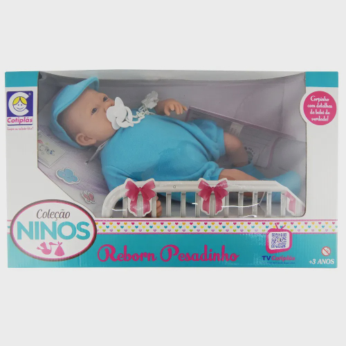 Boneco Ninos Reborn Pesadinho Menino, Cotiplas em Promoção na