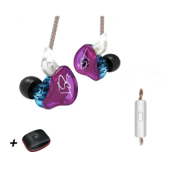 Fone de Ouvido kz zst com Microfone (Roxo) (acompanha case) Menor preço em Fone de Ouvido kz zst com Microfone (Roxo) (acompanha case)