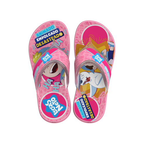 Chinelo Infantil Luccas Neto Land Super Flop Grendene Rosa