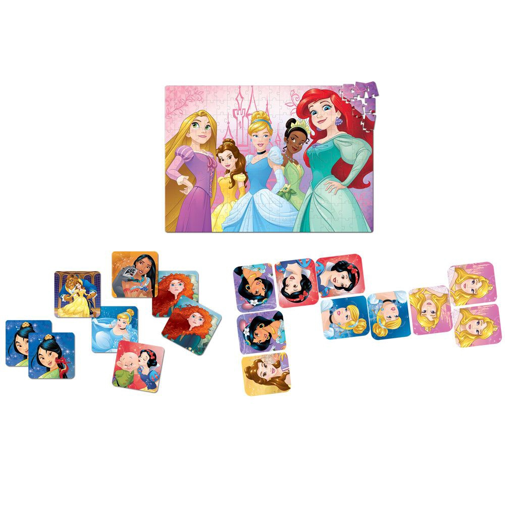 Super Kit - Quebra-Cabeça - Dominó e Jogo da Memória - Disney - Disney  Princesas - Toyster em Promoção na Americanas