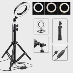 Iluminador Led Greika Ring Light 25cm Circular Foto Make Menor preço em Iluminador Led Greika Ring Light 25cm Circular Foto Make