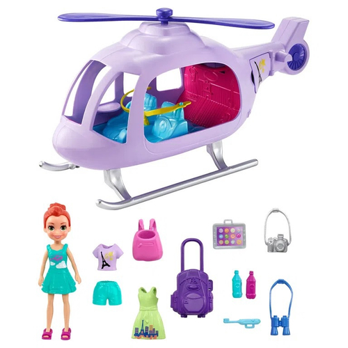 Mini Boneca - Polly Pocket - Polly com Carro de Carnaval - Carro