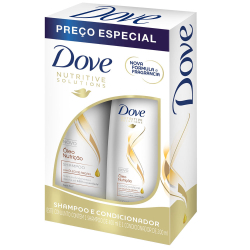 Shampoo + Condicionador Dove Óleo Nutrição 400 + 200ml Menor preço em Shampoo + Condicionador Dove Óleo Nutrição 400 + 200ml