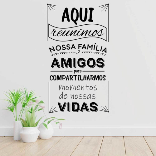 Adesivo de parede frase amor amigos tamanho 50cmx90cm em Promoção na  Americanas