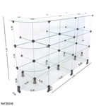 Gôndola Modulado em Vidro - 1,80 x 1,00 x 0,60