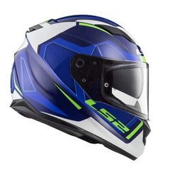 Capacete LS2 FF320 Stream Edge Azul Branco Menor preço em Capacete LS2 FF320 Stream Edge Azul Branco
