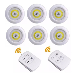 Menor preço em Kit 6 Lampadas Led Luminaria Controle Sem Fio Spot Remoto 15w