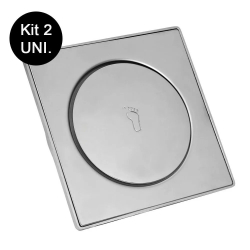 Kit 2 Ralos Click Inteligente Aço Inox Banheiros Lavabos Casa 10x10 Menor preço em Kit 2 Ralos Click Inteligente Aço Inox Banheiros Lavabos Casa 10x10