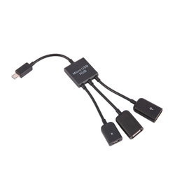 3 em 1 Micro usb hub Homem para Mulher Duplo usb 2.0 Host otg cabo adaptador é boa?