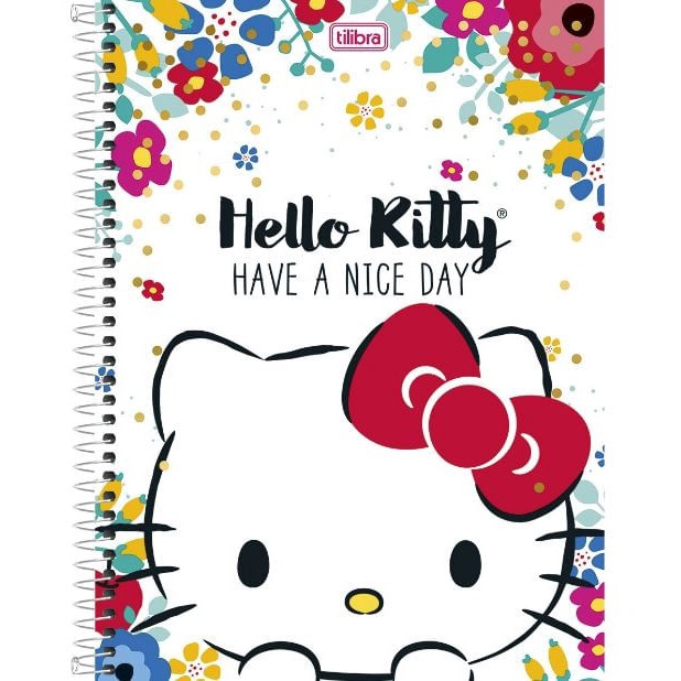 Caderno Universitário 1x1 96 Folhas Capa Dura 610062 Hello Kitty