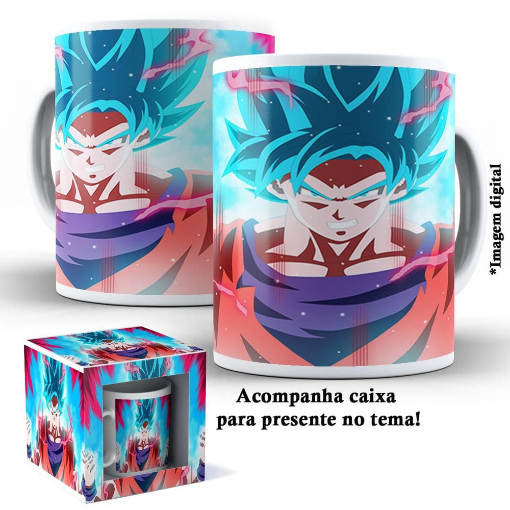 Caneca Personalizada Dragon Ball Z Goku Super Sayajin Azul