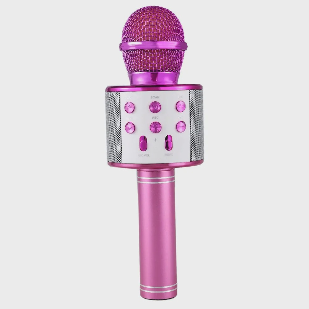 Microfone Sem Fio Bluetooth Karaok Gravador Com Som Divertido Crian a 